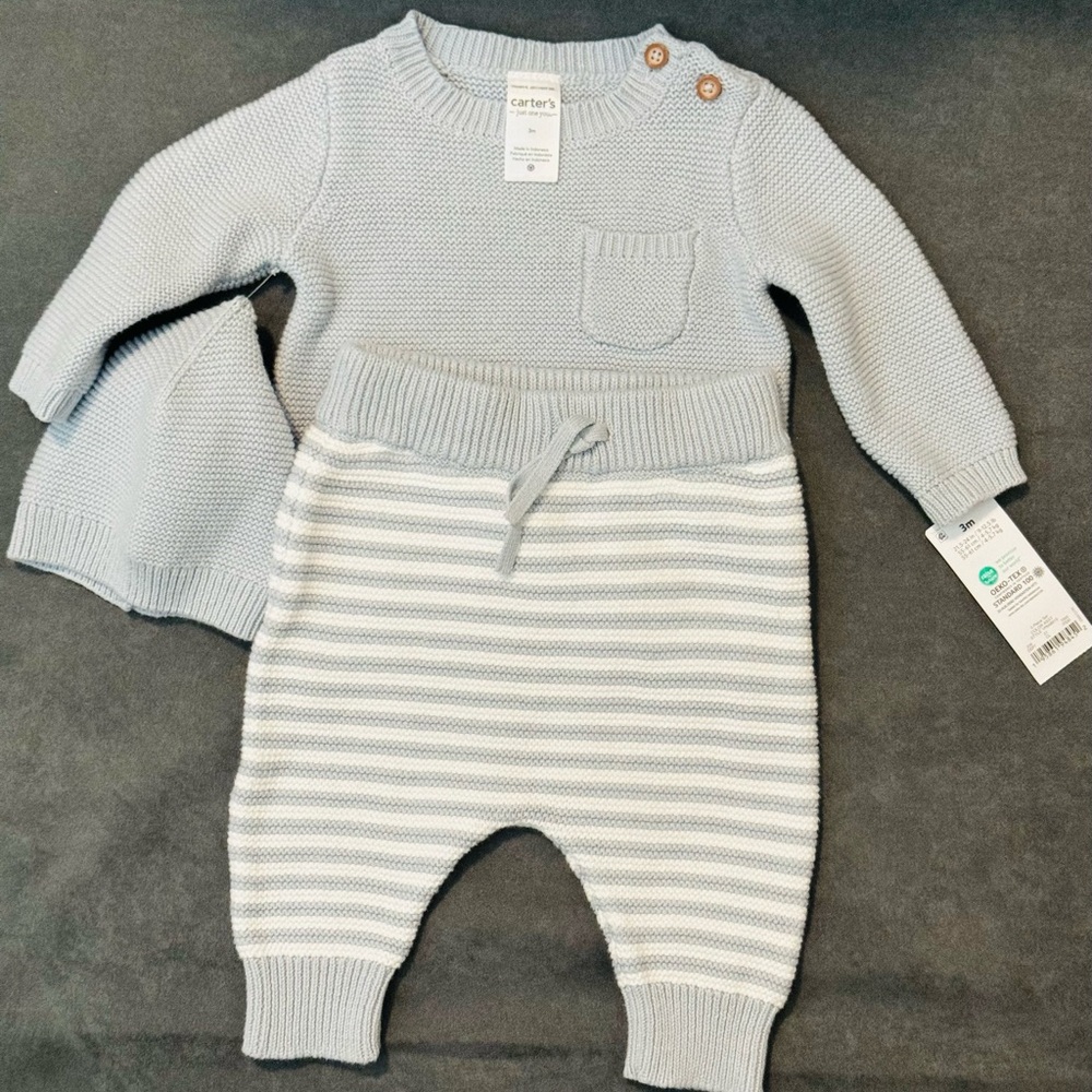 Carter's Light Blue Knit Sweater